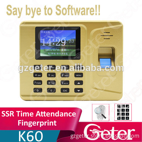 Biometric Fingerprint Time Attendance Time Clock Without Software